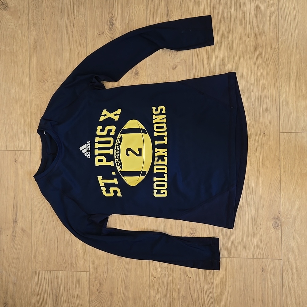 Adidas Long Sleeve Shirt. Alphaskin St. Pius X Golden Lions. M